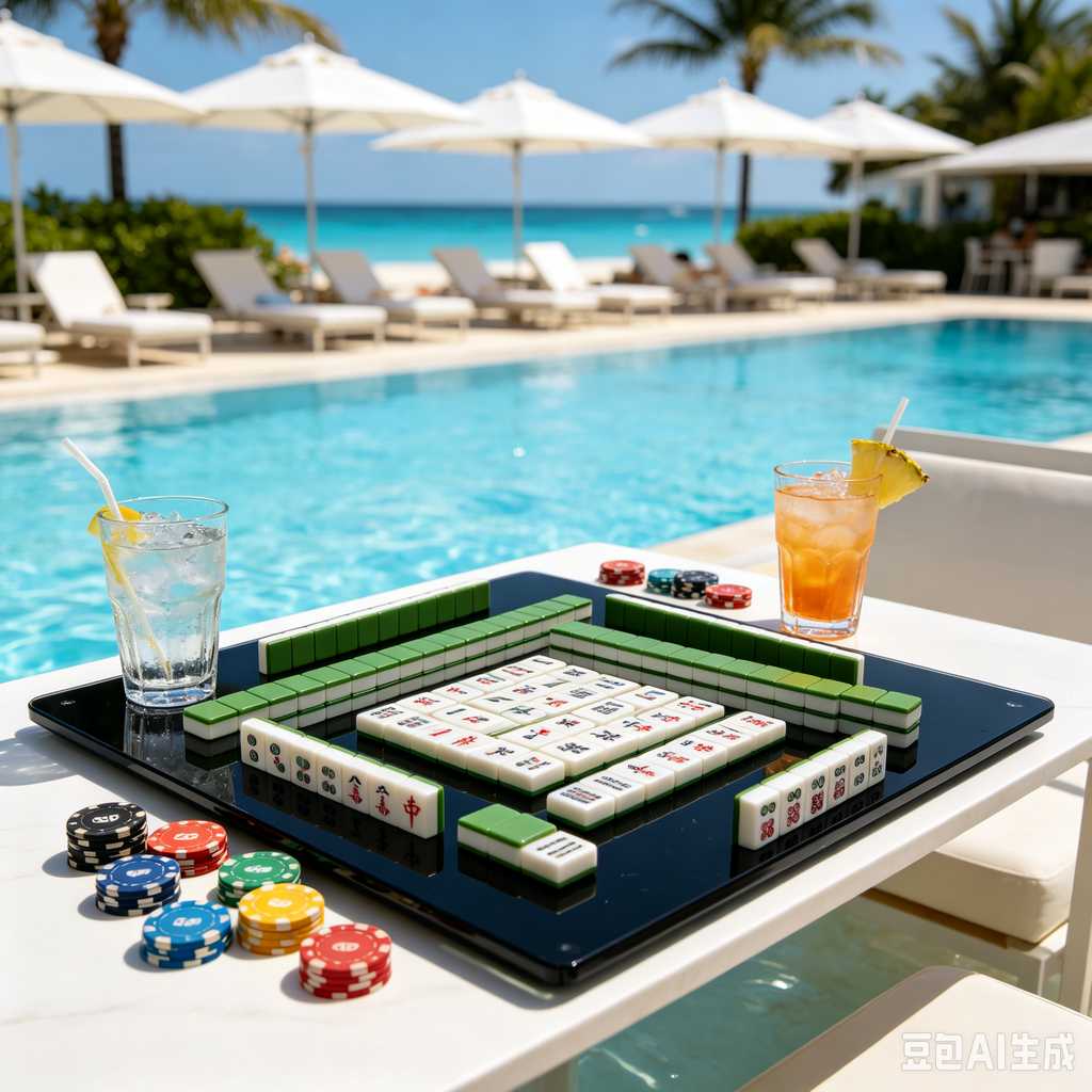 gradient blue mahjong tiles